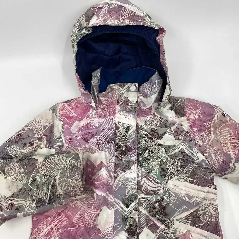 Roxy Purple White Mountain Print Winter Coat | Girls 12 Regular